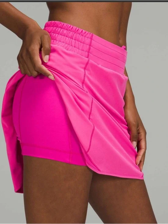 Lululemon Women’s Size 12 Hotty Hot High Rise Skirt Long EUC Sonic Pink Tennis - Picture 4 of 14